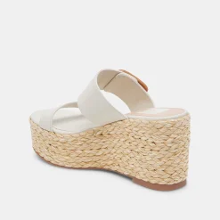 Thorin Wedges Ivory Leather