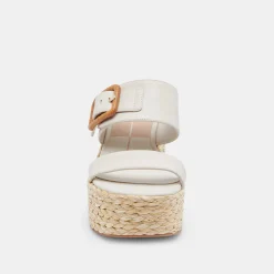 Thorin Wedges Ivory Leather