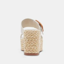 Thorin Wedges Ivory Leather