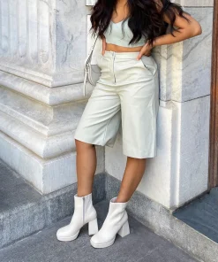 Ulyses Boots Ivory Leather