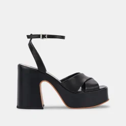 Wessi Heels Black Leather