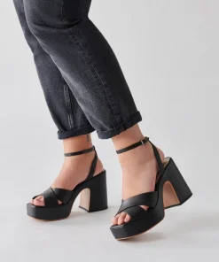 Wessi Heels Black Leather