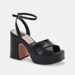 Wessi Heels Black Leather