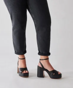 Wessi Heels Black Leather