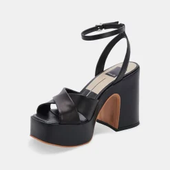 Wessi Heels Black Leather