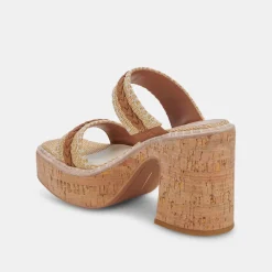 Whim Heels Honey Raffia
