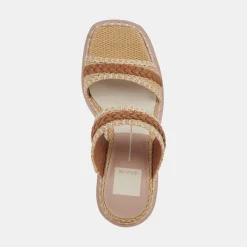 Whim Heels Honey Raffia