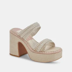 Whim Heels Oatmeal Raffia