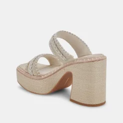 Whim Heels Oatmeal Raffia