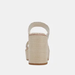 Whim Heels Oatmeal Raffia