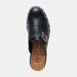 Yevan Clogs Black Leather