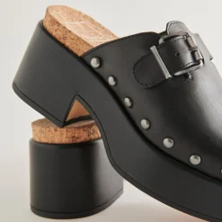 Yevan Clogs Black Leather