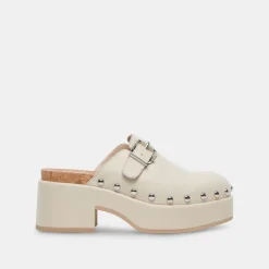 Yevan Clogs Ivory Leather