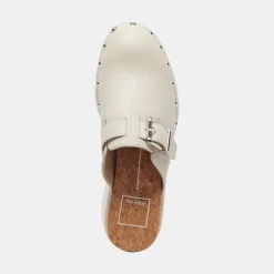 Yevan Clogs Ivory Leather