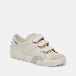Zabor Sneakers Off White Distressed Leather