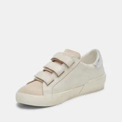Zabor Sneakers Off White Distressed Leather