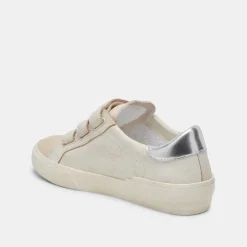Zabor Sneakers Off White Distressed Leather