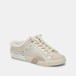 Zantel Sneakers Off White Crackled Leather