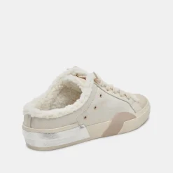 Zantel Sneakers Off White Crackled Leather