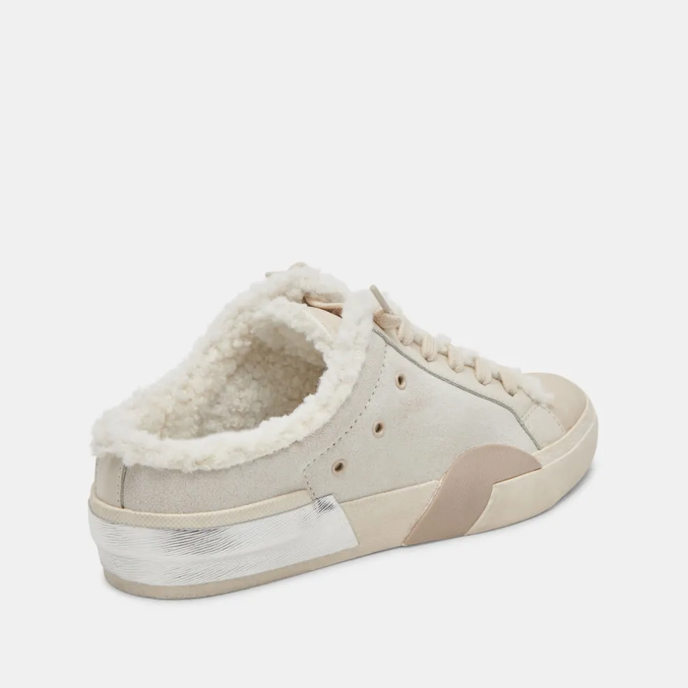 Zantel Sneakers Off White Crackled Leather