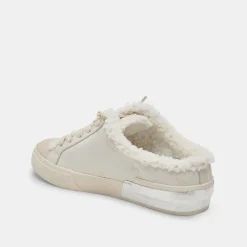 Zantel Sneakers Off White Crackled Leather
