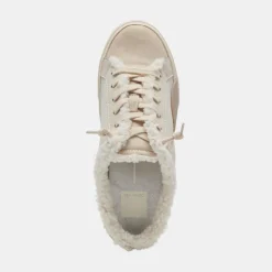 Zantel Sneakers Off White Crackled Leather