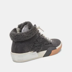 Zilvia Plush Sneakers Anthracite Suede