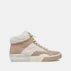 Zilvia Plush Sneakers Taupe Multi Suede