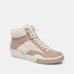 Zilvia Plush Sneakers Taupe Multi Suede