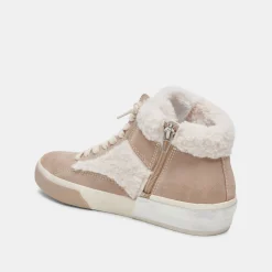 Zilvia Plush Sneakers Taupe Multi Suede