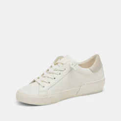 Zina 360 Sneakers White Natural Recycled Leather