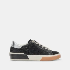Zina Crystal Sneakers Black Suede