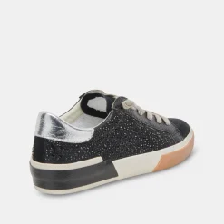 Zina Crystal Sneakers Black Suede