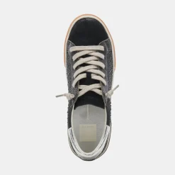 Zina Crystal Sneakers Black Suede