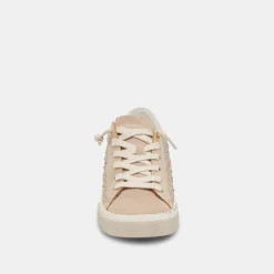Zina Crystal Sneakers Gold Suede