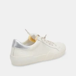 Zina Foam 360 Sneakers White Silver Recycled Leather