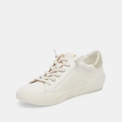 Zina Foam 360 Sneakers White Gold Recycled Leather
