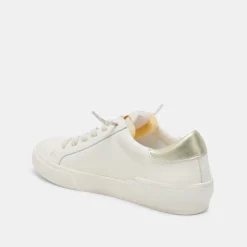 Zina Foam 360 Sneakers White Gold Recycled Leather