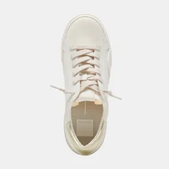 Zina Foam 360 Sneakers White Gold Recycled Leather