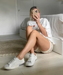 Zina Pearl Wide Sneakers Vanilla Pearls