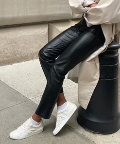 Zina Perforated Sneakers White Perforated Leather