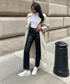 Zina Perforated Sneakers White Perforated Leather