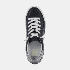 Zina Perforated Sneakers Black Perforated Leather