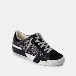 Zina Sneakers Black Metallic Glitter