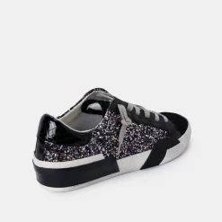 Zina Sneakers Black Metallic Glitter