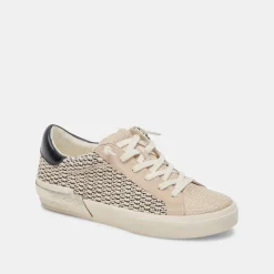 Zina Sneakers Black Natural Raffia