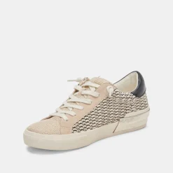 Zina Sneakers Black Natural Raffia