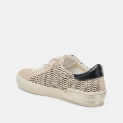 Zina Sneakers Black Natural Raffia
