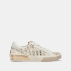 Zina Sneakers Bone Gold Woven