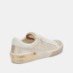 Zina Sneakers Bone Gold Woven